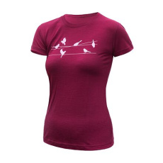 SENSOR MERINO ACTIVE SONGBIRDS women's short-sleeve shirtsleeve lilla size