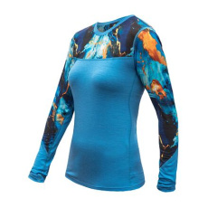 SENSOR MERINO IMPRESS women's long-sleeve shirtsleeve blue/universe size